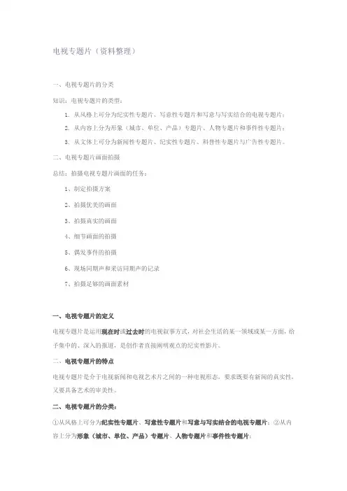 电视专题片