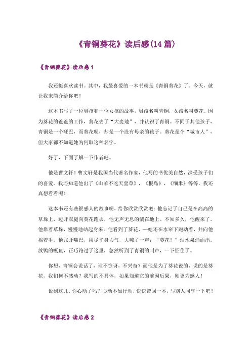 《青铜葵花》读后感(14篇)