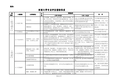 西南大学专业评估指标体系.doc
