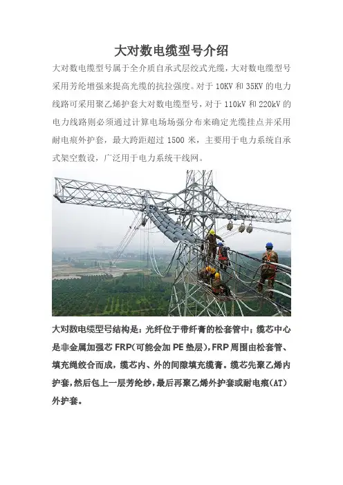 大对数电缆型号介绍