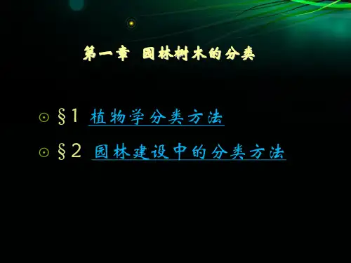 园林树木分类
