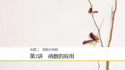 年高考数学二轮复习 专题二 函数与导数 第2讲 函数的应用课件 理.pptx