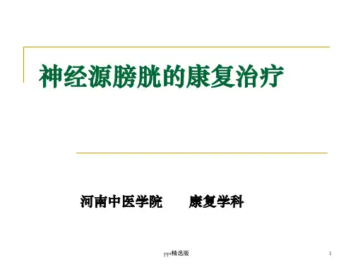 神经源性膀胱康复ppt课件