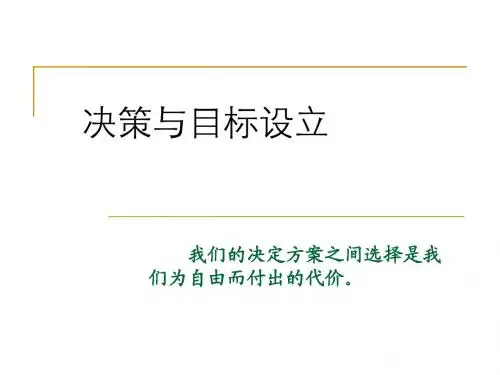 决策与目标设立