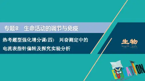 2021浙江新高考选考生物复习课件：热考题型强化增分课(四) 兴奋测定中的电流表指针偏转及探究实验分析