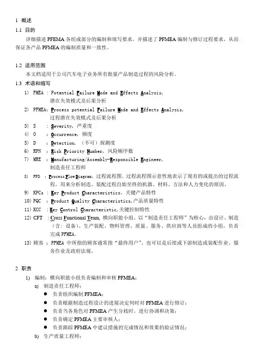 PFMEA的编制精解