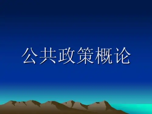 公共政策概论