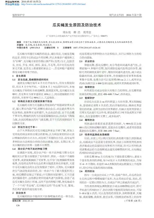 瓜实蝇发生原因及防治技术_周永亮