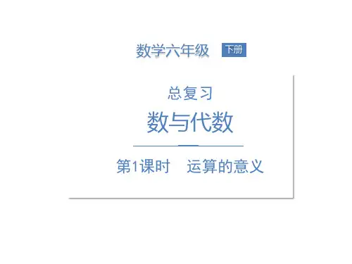 六年级下册数学课件--总复习-数与代数-2数的运算 第1课时 运算的意义 北师大版 (共29张PPT)