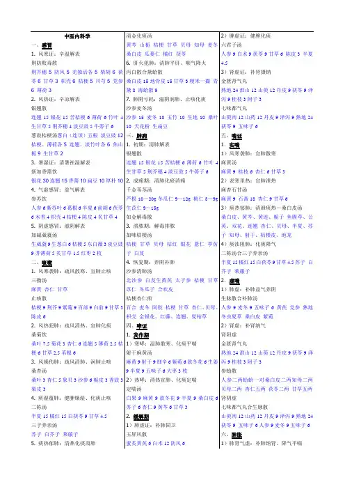 中医内科学方剂