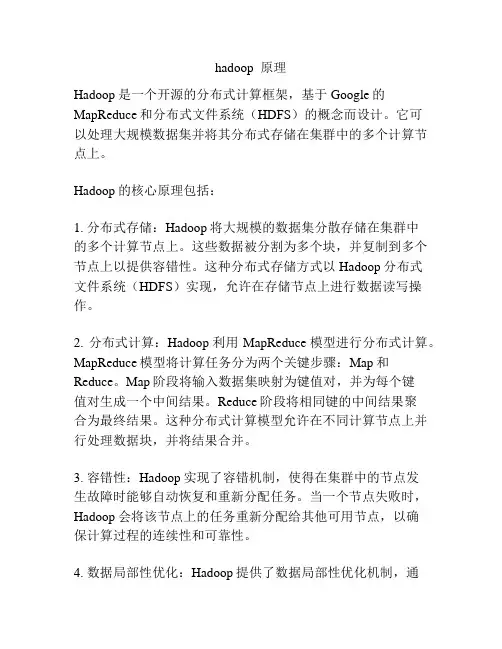hadoop  原理