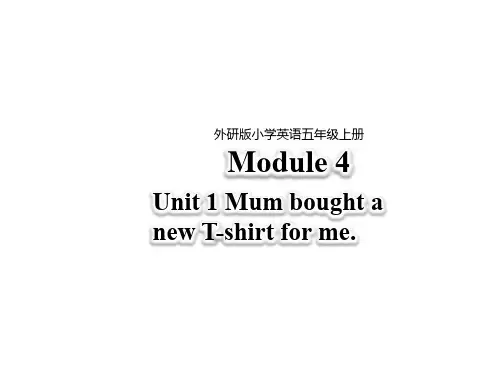 外研版五年级英语上册-Module4 Unit 1 Mum bought a new T-shirt for me.公开课PPT课件