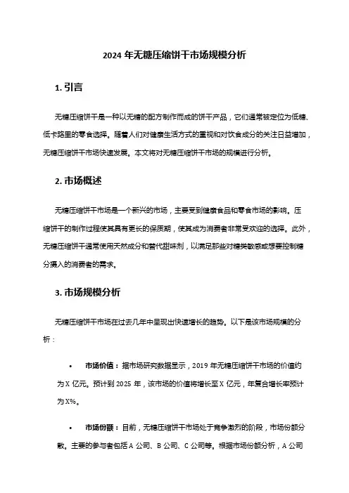 2024年无糖压缩饼干市场规模分析