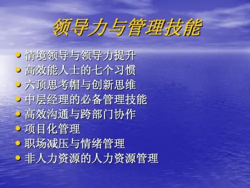 领导力与管理技能
