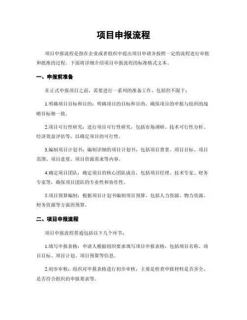 项目申报流程
