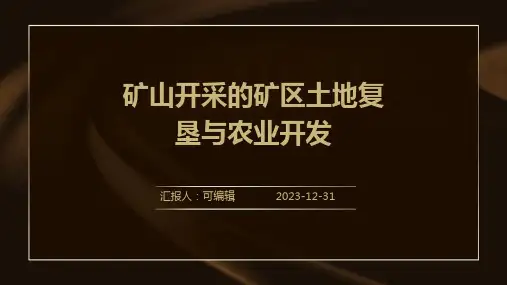 矿山开采的矿区土地复垦与农业开发