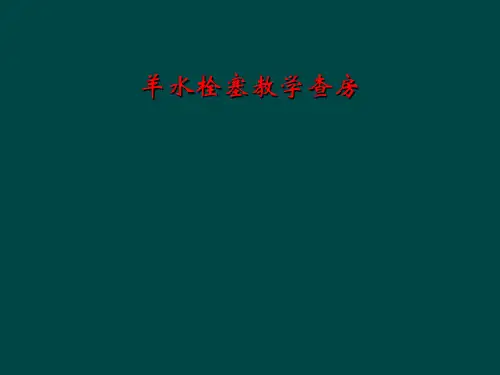 羊水栓塞教学查房