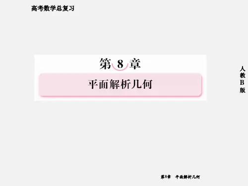 高考数学 总复习 8-8 曲线与方程(理) 新人教B