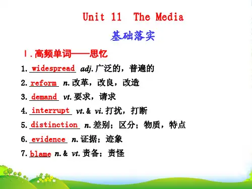 高考英语 Unit11 The Media课件