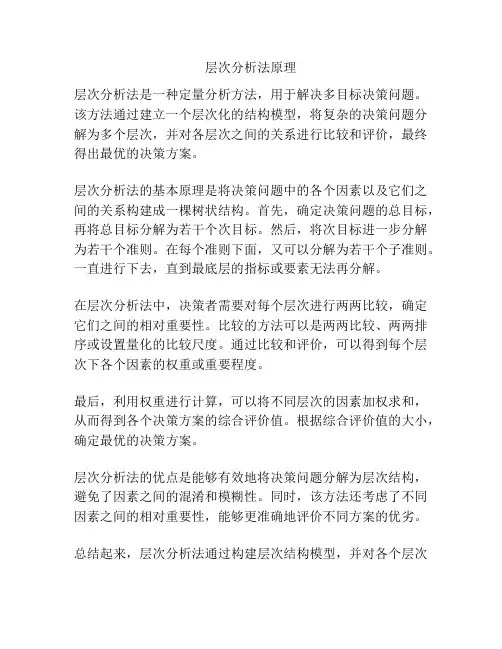 层次分析法原理