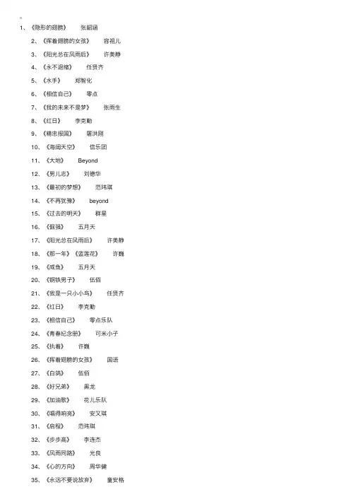 高三誓师大会高考励志歌曲