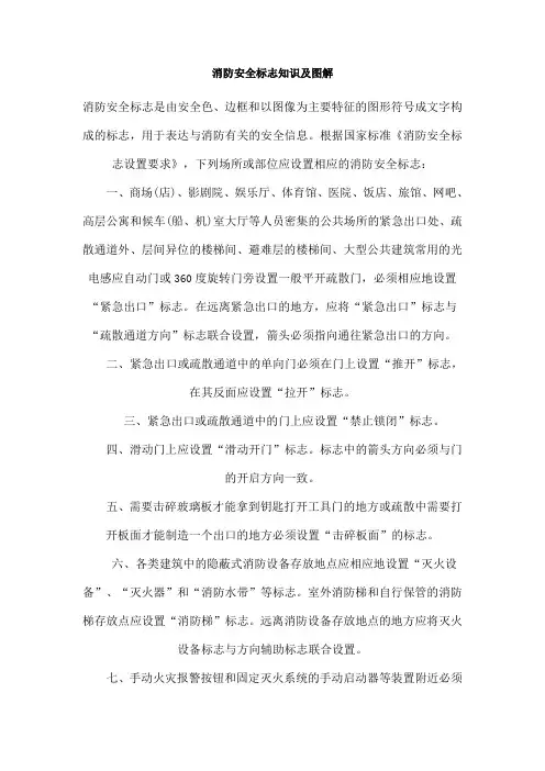 消防安全标志知识及图解