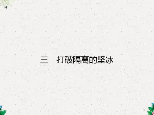 打破隔离的坚冰(17张PPT)