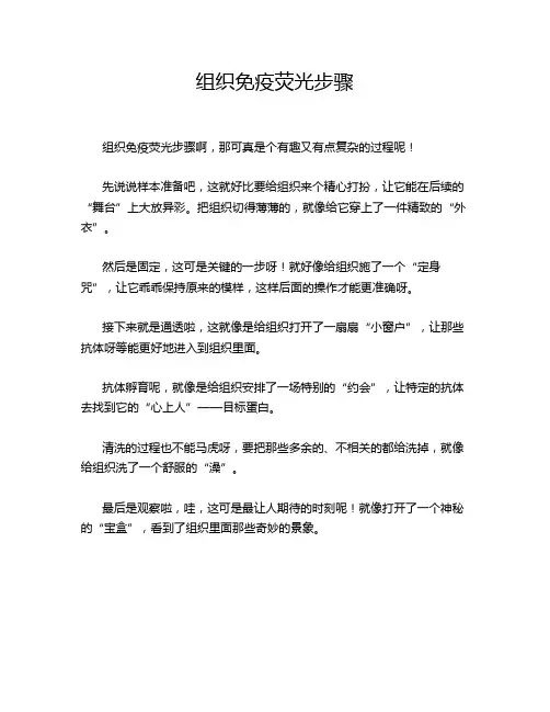 组织免疫荧光步骤
