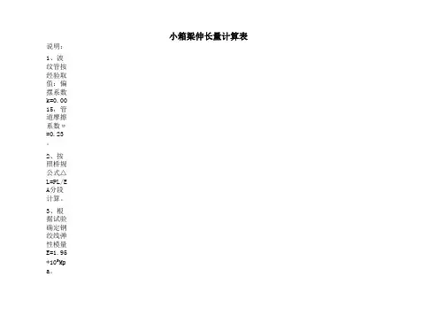 伸长量复核