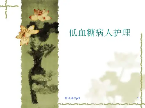 低血糖病人护理ppt课件