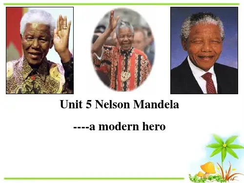 Unit 5Nelson Mandela- a modern hero课件