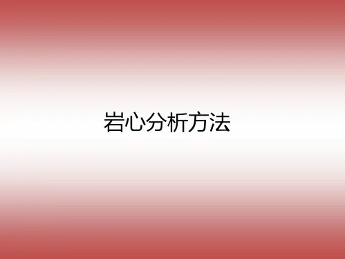 岩心分析方法