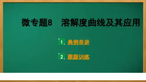 人教版2023中考化学备考精讲题型：微专题8 溶解度曲线及其应用