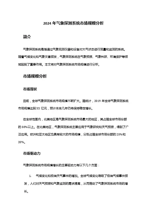 2024年气象探测系统市场规模分析