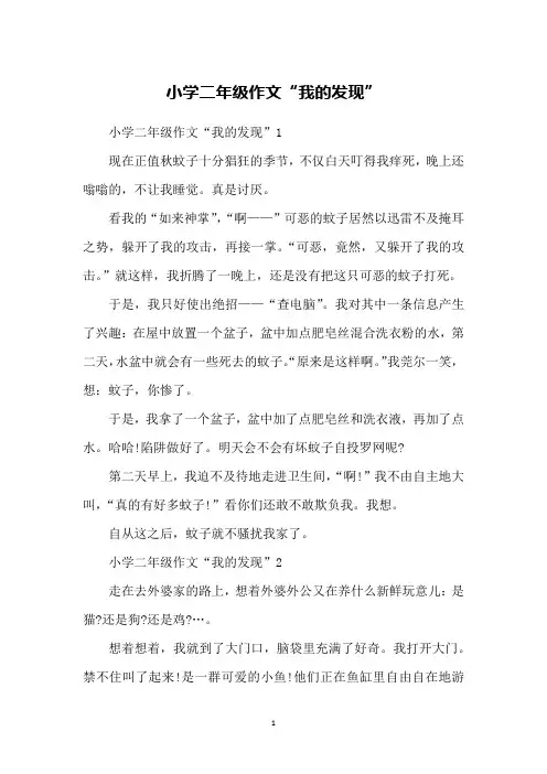 小学二年级作文“我的发现”