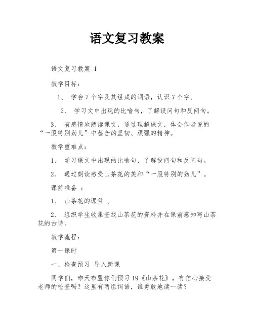 语文复习教案