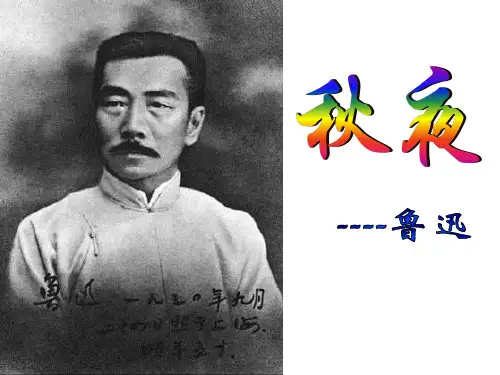 鲁迅《秋夜》上课用课件
