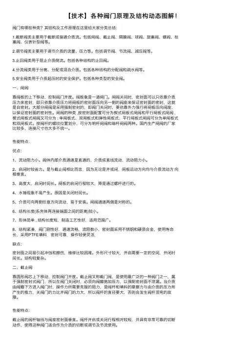 【技术】各种阀门原理及结构动态图解！