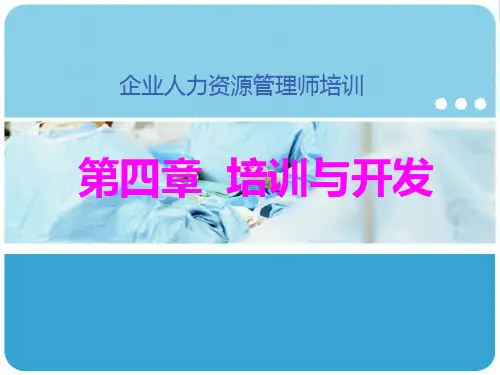 人力资源管理概论第4章-培训与开发ppt课件