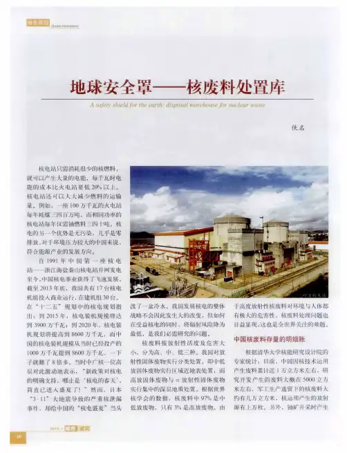 地球安全罩——核废料处置库