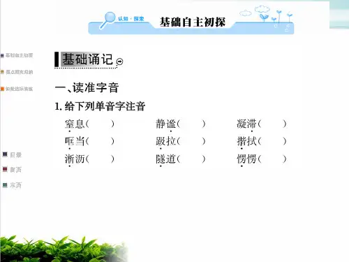人教版高中语文《礼拜二午睡时刻》PPT完美课件1