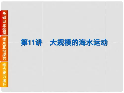 高三地理一轮复习 第11讲 大规模的海水运动课件 新人