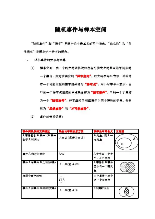 随机事件与样本空间