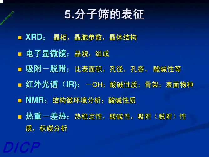分子筛知识介绍