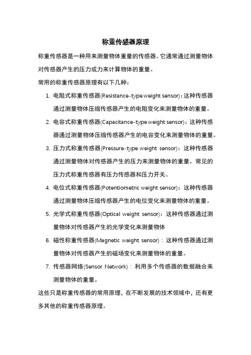 称重传感器原理