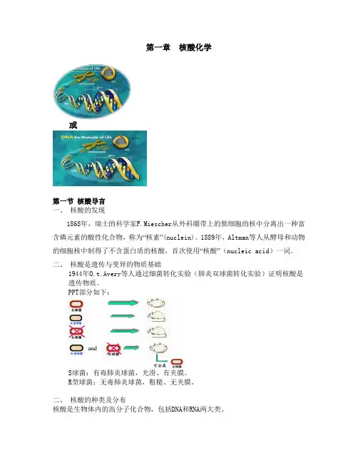 基础生物化学-核酸化学联系