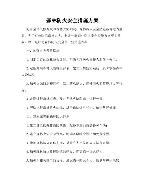 森林防火安全措施方案