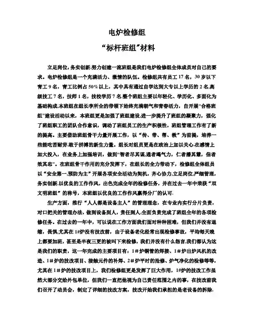 标杆班组【范本模板】