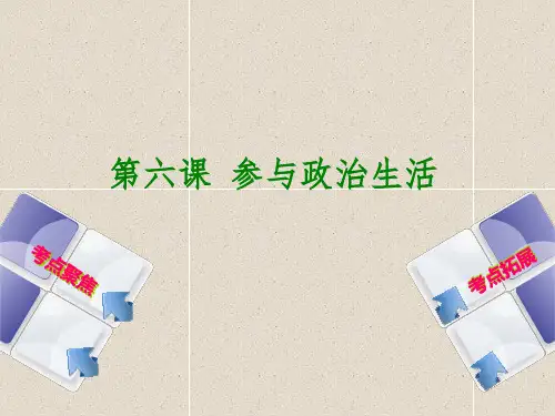 中考政治九全第六课参与政治生活课件