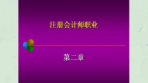 审计学第二章课件